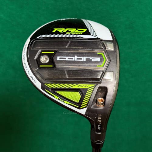 Cobra King RAD Speed Draw 14.5 Fairway 3 Wood Tensei CK Series 50g Seniors w/HC