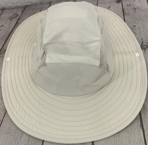 Adidas Logo Beige Adult Safari Hat Adjustable Styles Breathable Mesh Wide Brim