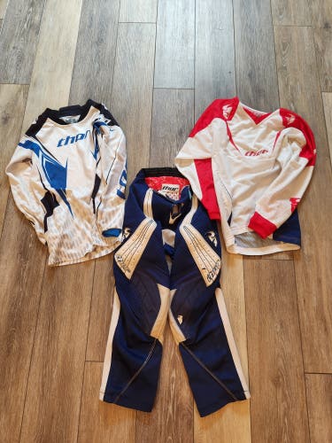 Thor Motocross Pants and Shirts Boys Small Package (Pre-Owned)