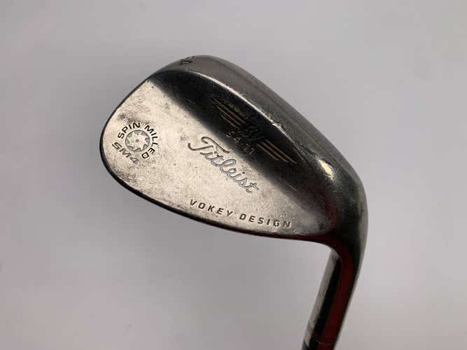 Titleist Vokey Spin Milled SM4 Black Sand Wedge SW 54* 11 Bounce Wedge Steel RH
