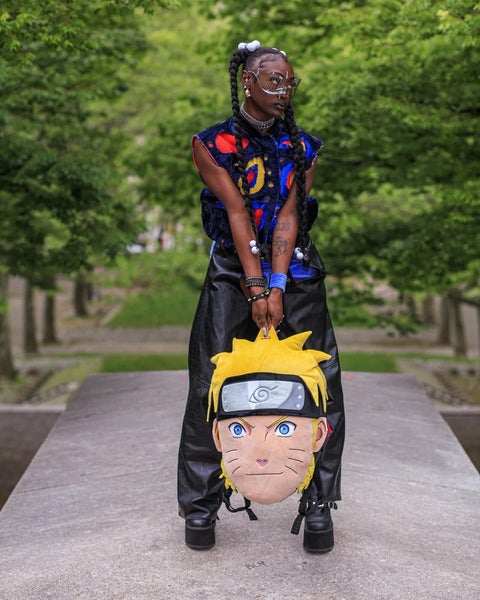 Sprayground Naruto Portrait DLXV Faux Leather Padded Backpack Adjustable Straps