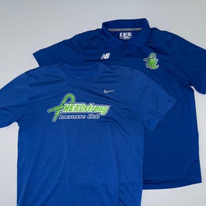 (LOT OF 2) Nike Blue Large Men's Shirt and New Balance Polo
