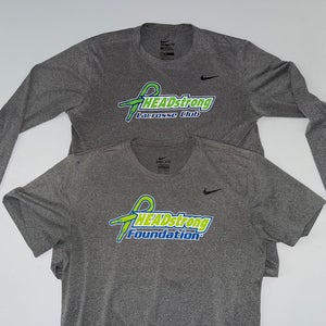 (LOT OF 2) Nike Shirts gray men’s large HEADstrong foundation lacrosse club