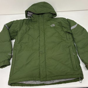 The North Face HyVent 550 Down Insulated Hooded Puffer Jacket Green Men's Medium