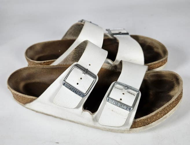 Birkenstock Arizona Sandals Shoes Womens Size 39 / 8  White Buckle Comfort
