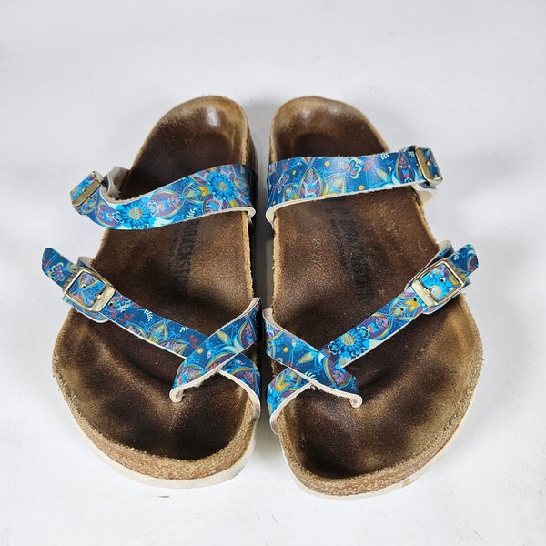 Birkenstock Mayari Blue Floral Sandals Shoes Women's Size: 40 / 9