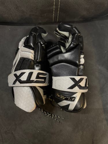 Used STX CLASH Lacrosse Gloves Mens Black 13”