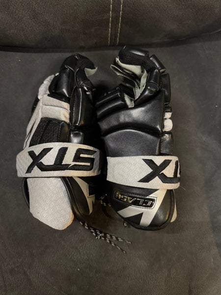 Used STX CLASH Lacrosse Gloves Mens Black 13”