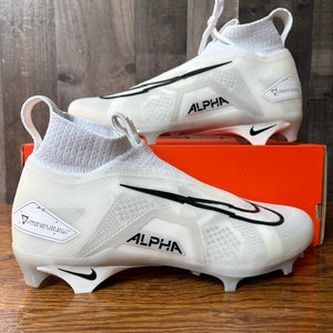 Nike Alpha Menace Elite 3 Pro White Football Cleats Men’s Size 11 No Lid
