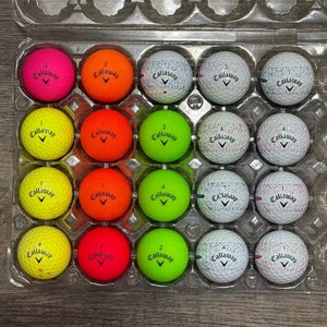 20 Callaway Supersoft Golf Balls - Colored and Splatter 360 Design