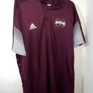 adidas Mississippi State Bulldogs Primeblue Sideline Polo Shirt Men's XL H46469