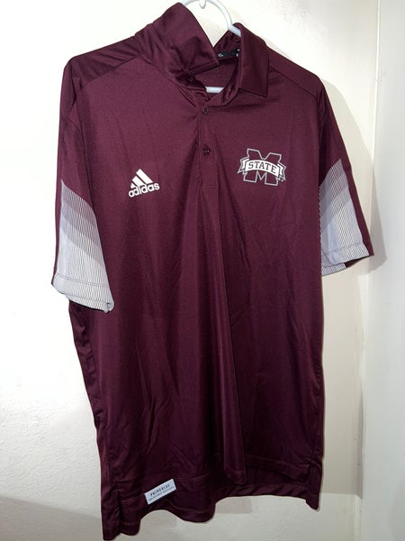 adidas Mississippi State Bulldogs Primeblue Sideline Polo Shirt Men's XL H46469