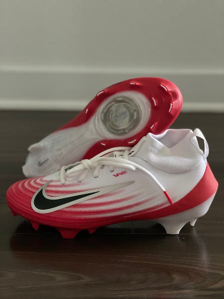 NIKE Zoom Air Vapor‎ Pro 1 Football Cleats Mens Size 7.5 White Red FB3298-102 Nike Air Zoom Vapor Pro 1 Football Cleats White University  main image 2