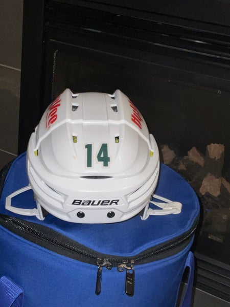 AHL IOWA WILD Bauer Re-Akt 100 Helmet Pro Stock (Used) #14
