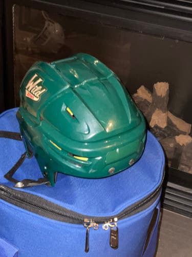 AHL IOWA WILD Medium Bauer Re-Akt Helmet Pro Stock (Used) #19