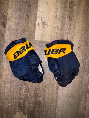 NHL NASHVILLE PREDATORS RYAN ELLIS Bauer Vapor 1X Pro Lite Gloves 13" Pro Stock (Used)