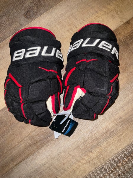NHL CHICAGO BLACKHAWKS Bauer Supreme Ultrasonic Gloves 14" Pro Stock (New)