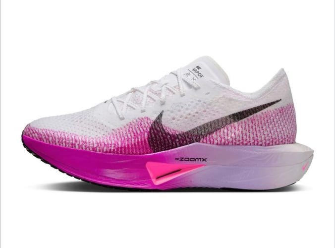 Size 12.5 - Nike ZoomX VaporFly Next% 3 White Vivid Purple BRAND NEW DV4129-104