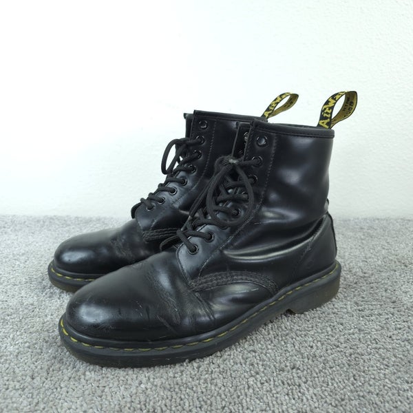 Dr Doc Martens Womens Size 9 Boots Black 8 Eye Lace Up Shoes AW501 SK08T