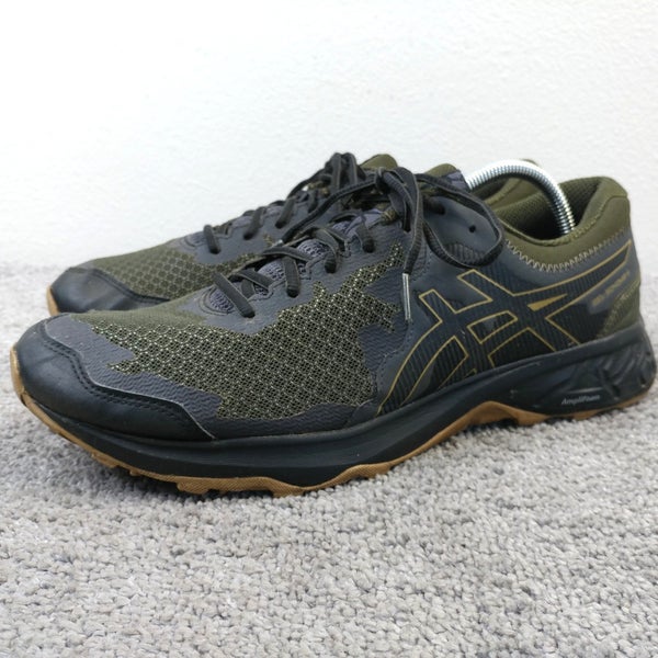 ASICS GEL Sonoma 4 Mens Size 12 Running Shoes Athletic Black Green Trail Sneaker