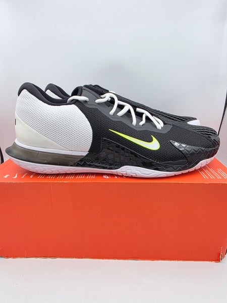 NikeCourt Zoom Vapor Cage 4 Rafa Black White Volt HQ1653-001 Men’s Size 14