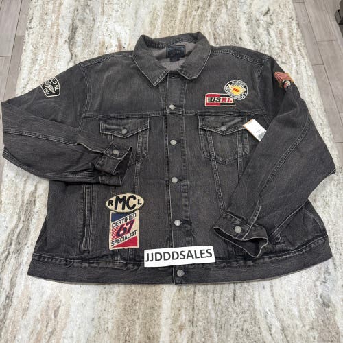 Polo Ralph Lauren 1967 USRL Riders Patchwork Denim Trucker Jacket Men’s 3XB $348
New With Tags