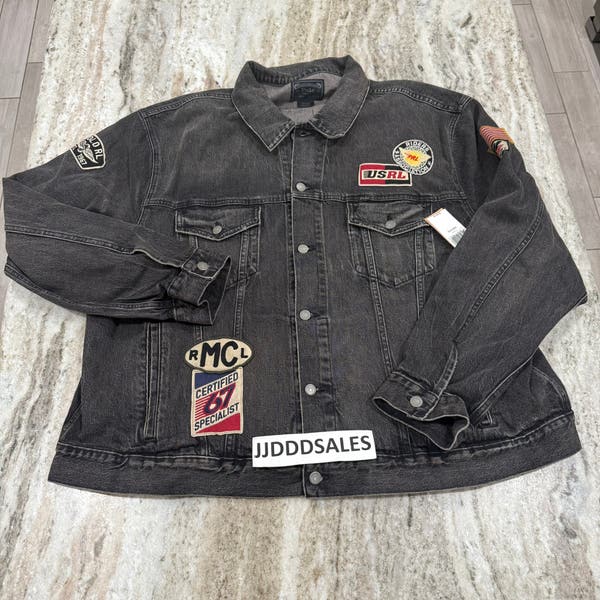 Polo Ralph Lauren 1967 USRL Riders Patchwork Denim Trucker Jacket