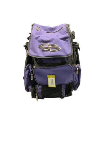 Used BoomBah PURPLE ROLLER BAG BB/SB Player Wheeled Bag Purple 11834-S000039823