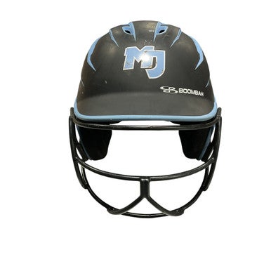 Used Bombah BLACK/BLUE HELMET Batting Helmet w/Mask Black One Size 11834-S000039820