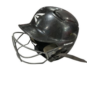 Used Easton BLACK HELMET W/MASK Batting Helmet w/Mask Black One Size 11834-S000039717