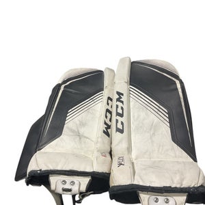 Used CCM SPEED SKIN Goalie Leg Pads Junior White 26" 11834-S000039065