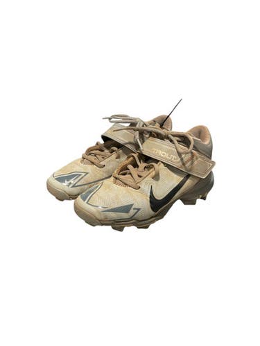 Used Nike TROUT BB CLEAT BB/SB Cleats Grey Junior 03.5 11834-S000039017