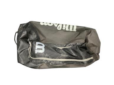 Used Wilson CATCHER BAG W/WHEELS BB/SB Player Wheeled Bag Black 11834-S000015069