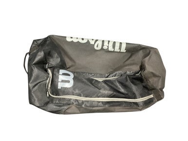Used Wilson CATCHER BAG W/WHEELS BB/SB Player Wheeled Bag Black 11834-S000015069