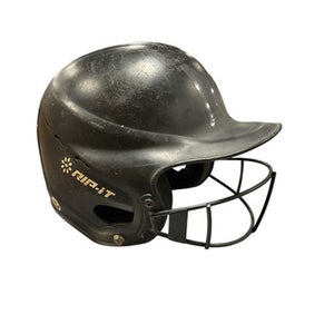 Used RIP-IT RIPIT BLK BB HELMET Batting Helmet w/Mask Black MD 11834-S000014272