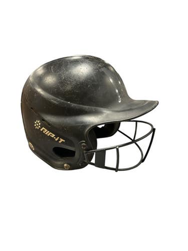 Used RIP-IT RIPIT BLK BB HELMET Batting Helmet w/Mask Black MD 11834-S000014272