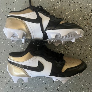 Jordan 1 Low TD Cleat  (Used) Men’s 9.5 Black/Gold Football