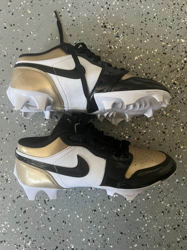 Jordan 1 Low TD Cleat (Used) Men’s 9.5 Black/Gold Football