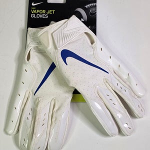 BNWT Mens Nike Vapor Jet Football Gloves Size Medium White/Blue