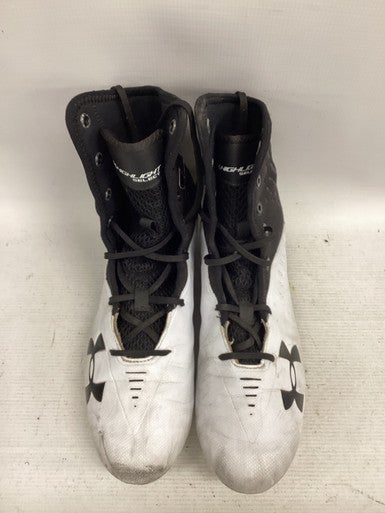 Used Under Armour Adult FB Cleats White And Black Senior 12 11851-S000037273