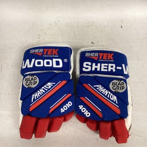 Used Sher-wood PHANTOM 4010 Youth Gloves White/Red/Navy 10" 11851-S000037258