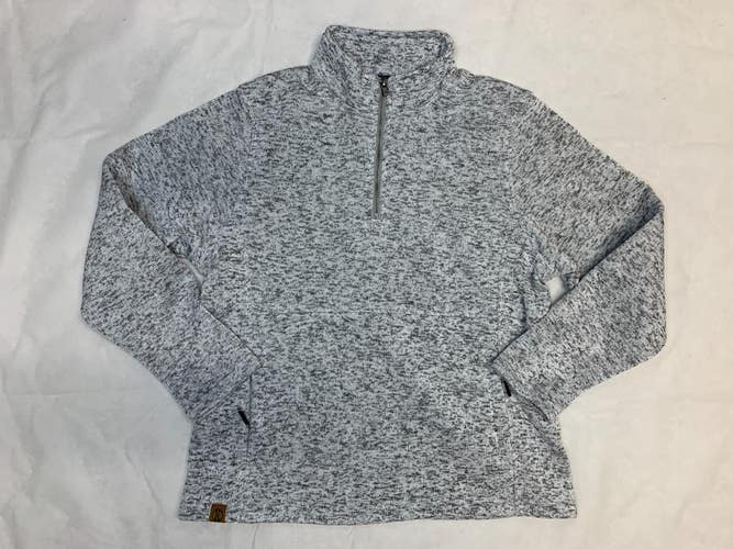 Holloway Alpine Sweater Fleece 1/4 Zip Pullover Women's Large Gray Jacket 223740