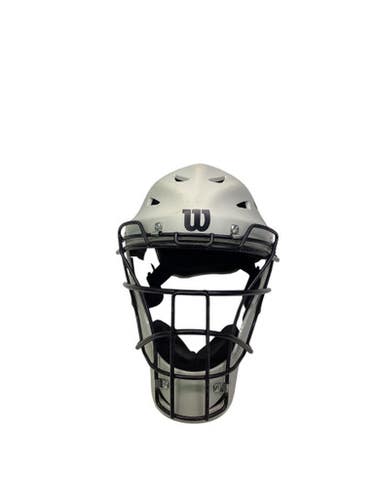 Used Wilson CATCHERS HELMET Catchers Helmet w/Mask Grey L/XL 11347-S000254675