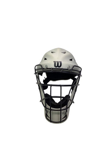 Used Wilson CATCHERS HELMET Catchers Helmet w/Mask Grey L/XL 11347-S000254675