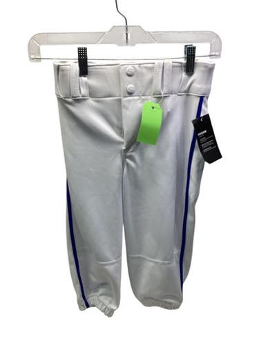 Used Champro BASEBALL PANT WHITE W/ ROYAL STRIPE BB/SB Pant Boys White MD 11347-S000254671