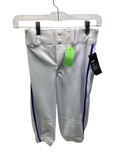 Used Champro BASEBALL PANT WHITE W/ ROYAL STRIPE BB/SB Pant Boys White MD 11347-S000254671