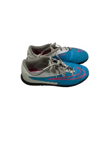 Used Nike PHANTOM TURF CLEATS Soccer Turf Shoes Carolina Blue Junior 03 11347-S000254670