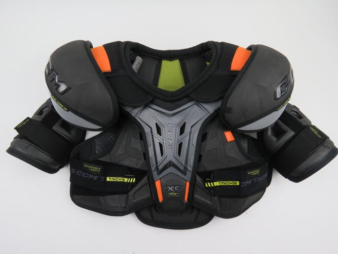 CCM XF PRO NHL Pro Stock Hockey Player Shoulder Pads Protective Black Senior Medium