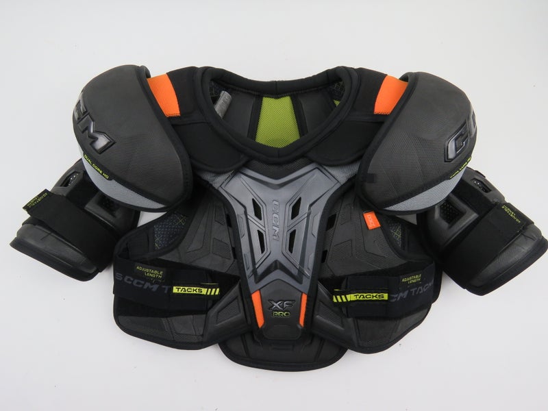 CCM XF PRO NHL Pro Stock Hockey Player Shoulder Pads Protective Black Senior Medium