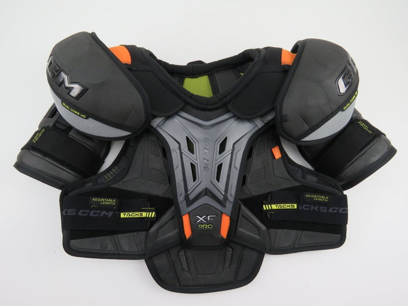 CCM XF PRO NHL Pro Stock Hockey Player Shoulder Pads Protective Black Senior Large